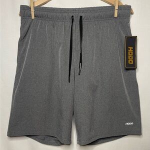 Hodo Grey Athletic Shorts with Drawstring Waist